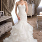 Katelynn Trumpet/Mermaid Sweetheart Sweep Train Organza Lace Wedding Dress DLP0013786