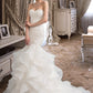 Katelynn Trumpet/Mermaid Sweetheart Sweep Train Organza Lace Wedding Dress DLP0013786