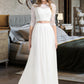 Micah A-Line Scoop Neck Floor-Length Tulle Wedding Dress DLP0013787