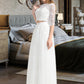 Micah A-Line Scoop Neck Floor-Length Tulle Wedding Dress DLP0013787