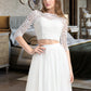 Micah A-Line Scoop Neck Floor-Length Tulle Wedding Dress DLP0013787