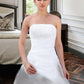 Ansley Ball-Gown/Princess Strapless Chapel Train Satin Organza Wedding Dress With Lace Beading DLP0013796