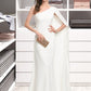 Tianna Sheath/Column One-Shoulder Floor-Length Stretch Crepe Wedding Dress DLP0013801