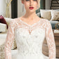 Kirsten Trumpet/Mermaid V-neck Sweep Train Stretch Crepe Wedding Dress With Beading Sequins DLP0013816