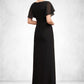 Jayla A-Line Scoop Neck Ankle-Length Chiffon Mother of the Bride Dress With Ruffle Beading DL126P0014533