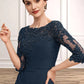 Evie A-Line Scoop Neck Floor-Length Chiffon Lace Mother of the Bride Dress With Ruffle Beading Sequins DL126P0014536