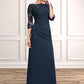 Evie A-Line Scoop Neck Floor-Length Chiffon Lace Mother of the Bride Dress With Ruffle Beading Sequins DL126P0014536