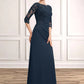 Evie A-Line Scoop Neck Floor-Length Chiffon Lace Mother of the Bride Dress With Ruffle Beading Sequins DL126P0014536