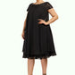 Maleah Empire Scoop Neck Knee-Length Chiffon Mother of the Bride Dress With Beading Sequins DL126P0014537