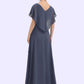 Lilliana A-Line V-neck Asymmetrical Chiffon Mother of the Bride Dress With Beading Sequins DL126P0014541