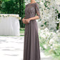 Marianna A-Line Scoop Neck Floor-Length Chiffon Lace Mother of the Bride Dress With Beading Sequins DL126P0014546