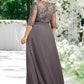 Marianna A-Line Scoop Neck Floor-Length Chiffon Lace Mother of the Bride Dress With Beading Sequins DL126P0014546