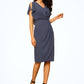 Blanche Sheath/Column V-neck Knee-Length Chiffon Mother of the Bride Dress With Ruffle DL126P0014552