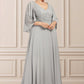 Tricia A-line V-Neck Floor-Length Chiffon Lace Mother of the Bride Dress With Beading Sequins DL126P0014563