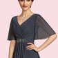 Lila A-Line V-neck Ankle-Length Chiffon Mother of the Bride Dress With Ruffle Beading Sequins DL126P0014564