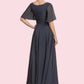 Lila A-Line V-neck Ankle-Length Chiffon Mother of the Bride Dress With Ruffle Beading Sequins DL126P0014564