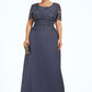 Joyce A-Line Scoop Neck Floor-Length Chiffon Lace Mother of the Bride Dress DL126P0014568