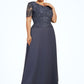 Joyce A-Line Scoop Neck Floor-Length Chiffon Lace Mother of the Bride Dress DL126P0014568