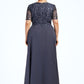 Joyce A-Line Scoop Neck Floor-Length Chiffon Lace Mother of the Bride Dress DL126P0014568