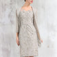 Nathalia Sheath/Column V-neck Knee-Length Lace Mother of the Bride Dress DL126P0014570