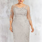 Nathalia Sheath/Column V-neck Knee-Length Lace Mother of the Bride Dress DL126P0014570