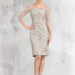 Nathalia Sheath/Column V-neck Knee-Length Lace Mother of the Bride Dress DL126P0014570