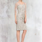 Nathalia Sheath/Column V-neck Knee-Length Lace Mother of the Bride Dress DL126P0014570