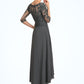 Madyson A-Line Sweetheart Asymmetrical Chiffon Lace Mother of the Bride Dress With Beading Sequins DL126P0014579