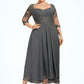 Madyson A-Line Sweetheart Asymmetrical Chiffon Lace Mother of the Bride Dress With Beading Sequins DL126P0014579