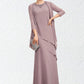 Faith A-Line Scoop Neck Floor-Length Chiffon Mother of the Bride Dress With Beading DL126P0014593