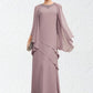 Faith A-Line Scoop Neck Floor-Length Chiffon Mother of the Bride Dress With Beading DL126P0014593