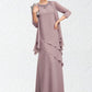 Faith A-Line Scoop Neck Floor-Length Chiffon Mother of the Bride Dress With Beading DL126P0014593