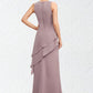 Faith A-Line Scoop Neck Floor-Length Chiffon Mother of the Bride Dress With Beading DL126P0014593