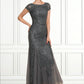 Jane Trumpet/Mermaid Scoop Neck Ankle-Length Tulle Lace Sequined Mother of the Bride Dress With Beading Sequins DL126P0014602