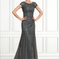 Jane Trumpet/Mermaid Scoop Neck Ankle-Length Tulle Lace Sequined Mother of the Bride Dress With Beading Sequins DL126P0014602