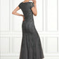 Jane Trumpet/Mermaid Scoop Neck Ankle-Length Tulle Lace Sequined Mother of the Bride Dress With Beading Sequins DL126P0014602