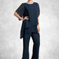 Casey Jumpsuit/Pantsuit Scoop Neck Ankle-Length Chiffon Mother of the Bride Dress DL126P0014607