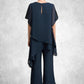 Casey Jumpsuit/Pantsuit Scoop Neck Ankle-Length Chiffon Mother of the Bride Dress DL126P0014607