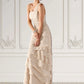 Violet A-Line One-Shoulder Sweep Train Chiffon Mother of the Bride Dress With Beading Cascading Ruffles DL126P0014610