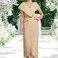 Gabriella A-line V-Neck Asymmetrical Chiffon Mother of the Bride Dress With Beading Sequins DL126P0014615