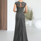 Martha A-Line Sweetheart Sweep Train Chiffon Lace Mother of the Bride Dress With Beading Sequins DL126P0014618