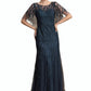 Nan Trumpet/Mermaid Scoop Neck Floor-Length Tulle Lace Mother of the Bride Dress With Sequins DL126P0014625