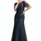 Nan Trumpet/Mermaid Scoop Neck Floor-Length Tulle Lace Mother of the Bride Dress With Sequins DL126P0014625