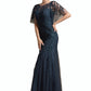 Nan Trumpet/Mermaid Scoop Neck Floor-Length Tulle Lace Mother of the Bride Dress With Sequins DL126P0014625