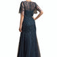 Nan Trumpet/Mermaid Scoop Neck Floor-Length Tulle Lace Mother of the Bride Dress With Sequins DL126P0014625