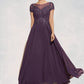 Amirah A-Line Scoop Neck Ankle-Length Chiffon Lace Mother of the Bride Dress With Sequins DL126P0014626