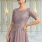 Brooklyn A-Line Scoop Neck Floor-Length Chiffon Lace Mother of the Bride Dress DL126P0014628