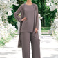 Grace Jumpsuit/Pantsuit Scoop Neck Floor-Length Chiffon Mother of the Bride Dress DL126P0014629