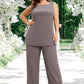 Grace Jumpsuit/Pantsuit Scoop Neck Floor-Length Chiffon Mother of the Bride Dress DL126P0014629