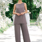 Grace Jumpsuit/Pantsuit Scoop Neck Floor-Length Chiffon Mother of the Bride Dress DL126P0014629